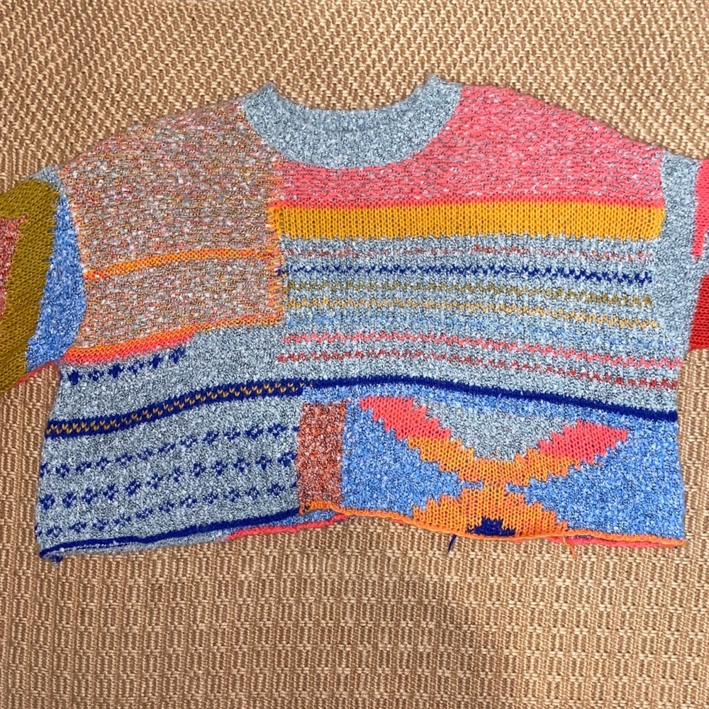 Sincerely Jules Multicolor Patchwork Sweater - image 6